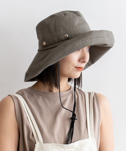 VitaFelice(ヴィータフェリーチェ)の「接触冷感サンシェード付きハット(ハット・レディース・グレー/ベージュ系その他/アイボリー/ブラック/ライトベージュ・FREE)」の4枚目の写真