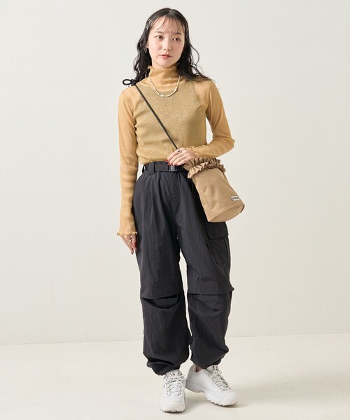 FREAK'S STORE(フリークスストア)の「シアーラメトップス(Tシャツ/カットソー・レディース・ベージュ/オリーブ/サックスブルー・フリ-)」の22枚目の写真