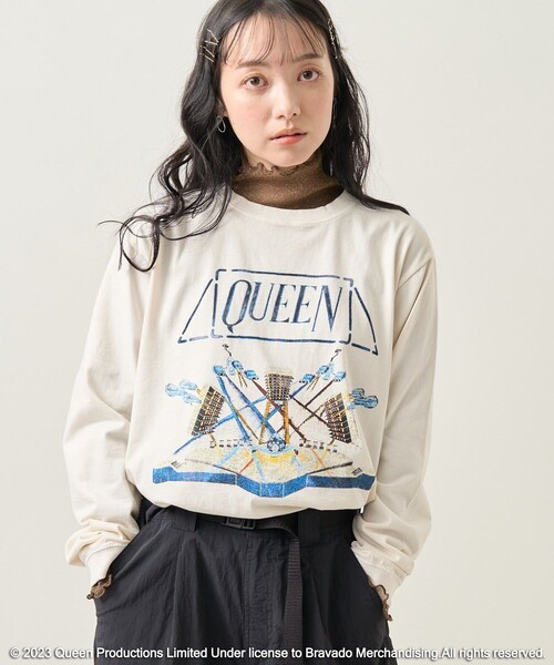 FREAK'S STORE(フリークスストア)の「シアーラメトップス(Tシャツ/カットソー・レディース・ベージュ/オリーブ/サックスブルー・フリ-)」の6枚目の写真