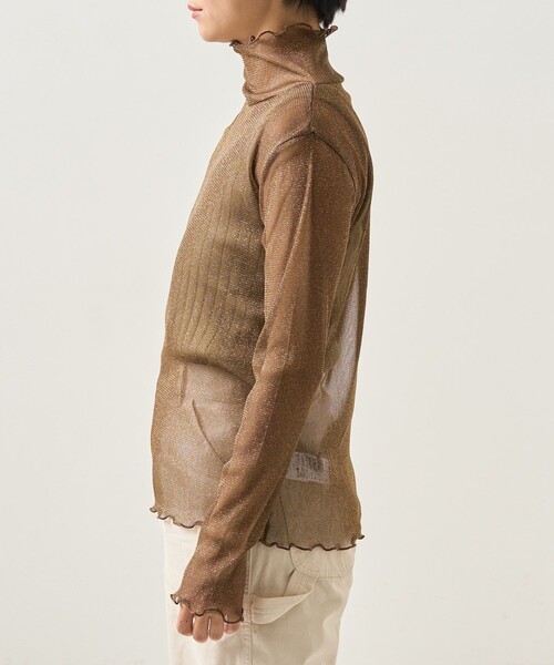 FREAK'S STORE(フリークスストア)の「シアーラメトップス(Tシャツ/カットソー・レディース・ベージュ/オリーブ/サックスブルー・フリ-)」の17枚目の写真