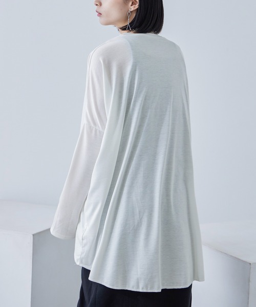 Fashion Letter(ファッションレター)の「ベア天竺 テールカット 変形ロングtシャツ(Tシャツ/カットソー・レディース・オフホワイト/ブラウン/ブラック・M)」の20枚目の写真