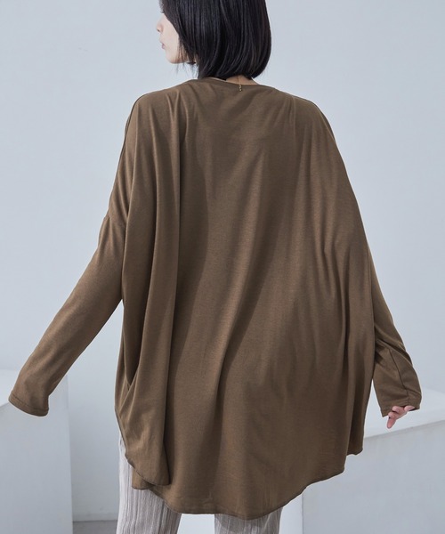 Fashion Letter(ファッションレター)の「ベア天竺 テールカット 変形ロングtシャツ(Tシャツ/カットソー・レディース・オフホワイト/ブラウン/ブラック・M)」の17枚目の写真