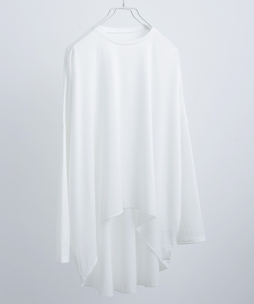 Fashion Letter(ファッションレター)の「ベア天竺 テールカット 変形ロングtシャツ(Tシャツ/カットソー・レディース・オフホワイト/ブラウン/ブラック・M)」の15枚目の写真