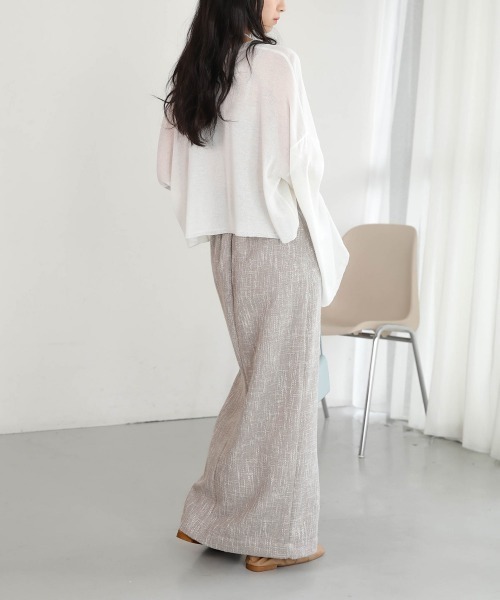 Bab（バブ）の「2WAYツイードスリットIラインスカート（スカート・レディース・ライトグレー/アイボリー・M）」の14枚目の写真