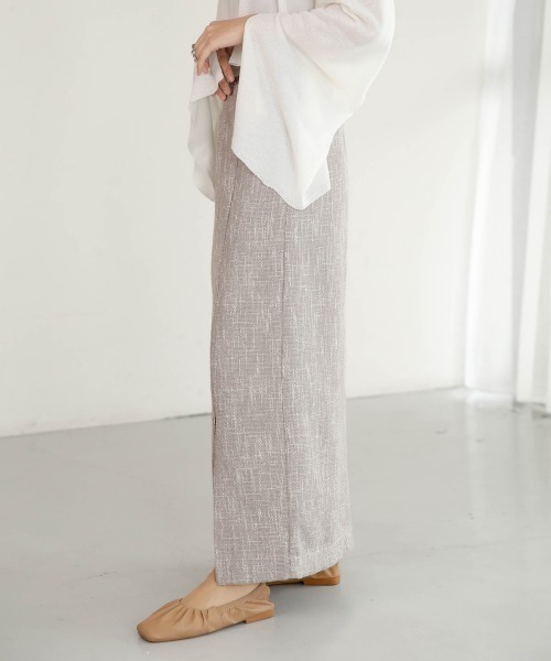 Bab（バブ）の「2WAYツイードスリットIラインスカート（スカート・レディース・ライトグレー/アイボリー・M）」の18枚目の写真