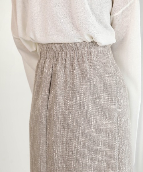 Bab（バブ）の「2WAYツイードスリットIラインスカート（スカート・レディース・ライトグレー/アイボリー・M）」の20枚目の写真