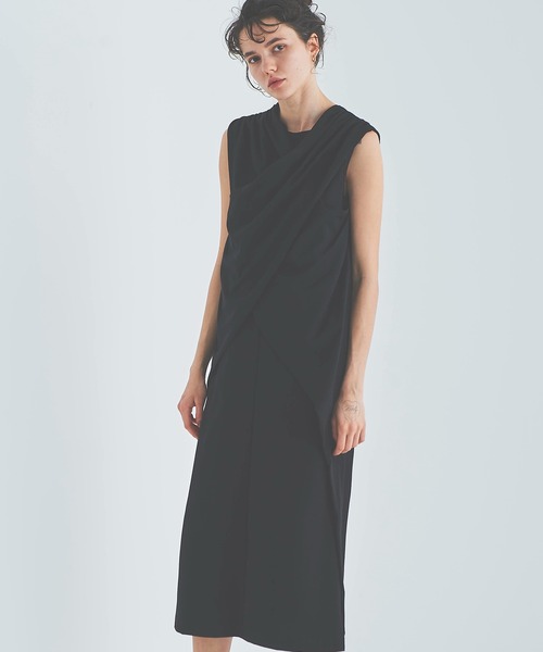 OUTERSUNSET（アウターサンセット）の「cross design no sleeve dress（ワンピース・レディース・ブラック/グレイッシュベージュ・FREE）」の16枚目の写真