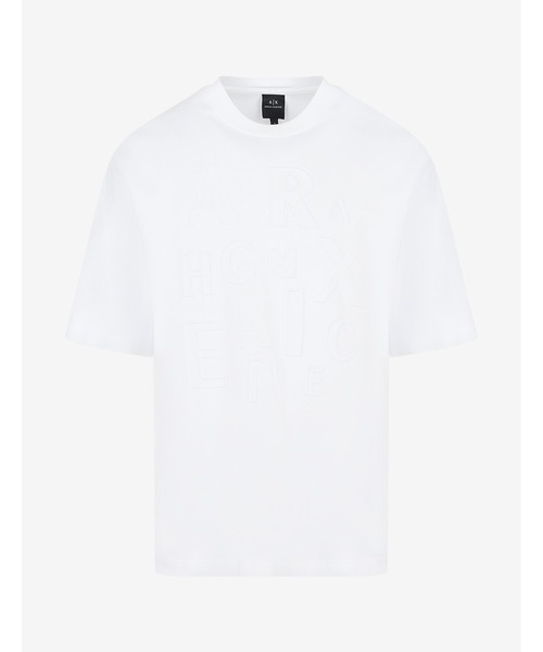 Armani Exchange エンボスロゴ クルーネック コットン Tシャツ ARMANI EXCHANGE（アルマーニエクスチェンジ）の「【A|X