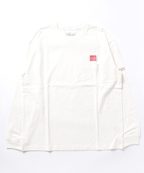 Manhattan Portage（マンハッタンポーテージ）の「Long Sleeve Print T-Shirt（Tシャツ/カットソー・メンズ・ホワイト/ブラック/レモンイエロー・LARGE/MEDIUM/SMALL）」の6枚目の写真