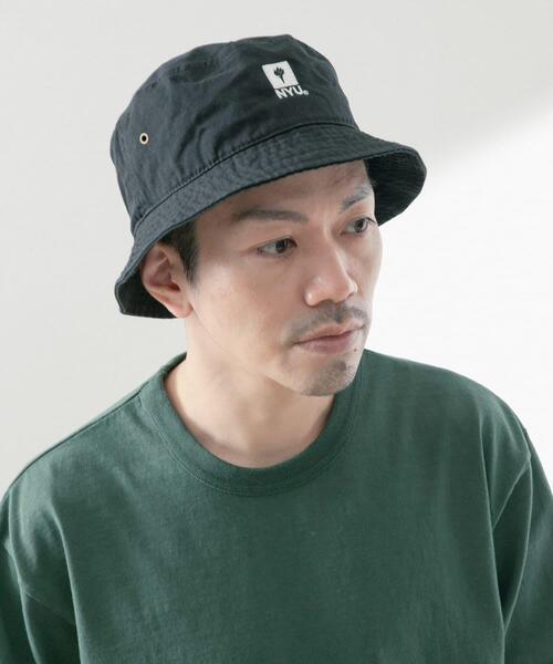 ITEMS URBANRESEARCH（アイテムズ アーバンリサーチ）の「カレッジロゴ刺繍 ハット（ハット・メンズ・ブラック/ベージュ/ネイビー・FREE）」の2枚目の写真