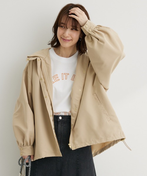 ELENCARE DUE（エレンカーレデュエ）の「・ELENCARE　DUE　ワイドマウンテンパーカー（その他アウター・レディース・カーキ/アイボリー/ブラック/ベージュ/モカ・FREE）」の4枚目の写真