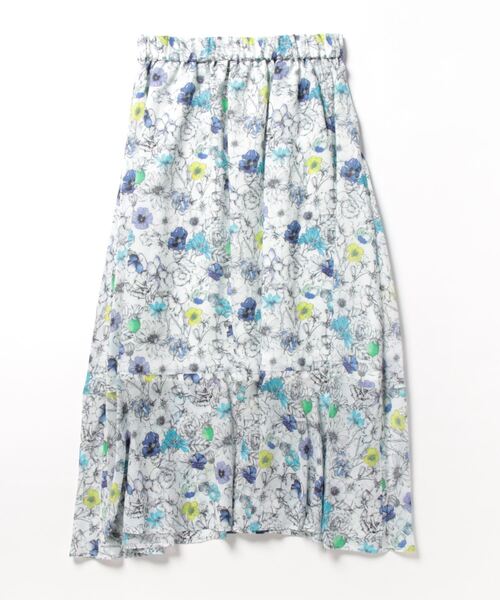 NIMES（ニーム）の「LIBERTYギャザーフレアスカート（スカート・レディース・オフホワイト/ブルー/ネイビー・FREE）」の18枚目の写真