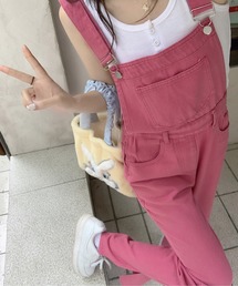 meJane | サイドスリットカラーサロペット(サロペット/オーバーオール)