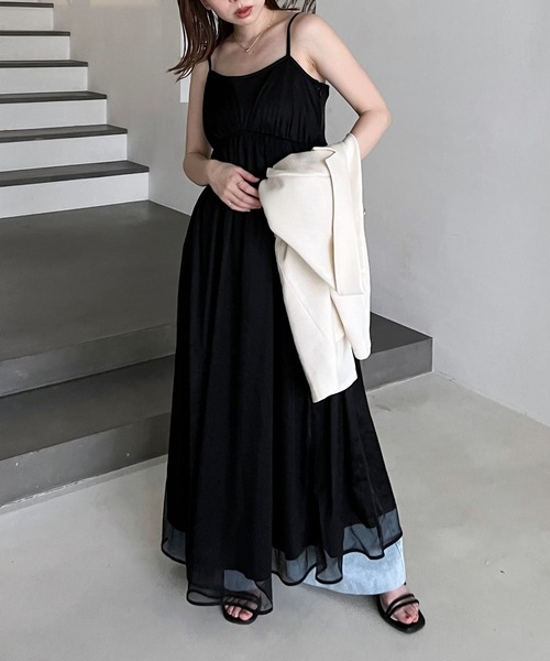 アンドレスドワンピース Heather（ヘザー）の「チュールフレアキャミワンピース 199423