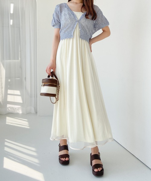 Heather（ヘザー）の「チュールフレアキャミワンピース　199423（ワンピース・レディース・アイボリー/ブラック/グレー・FREE）」の22枚目の写真