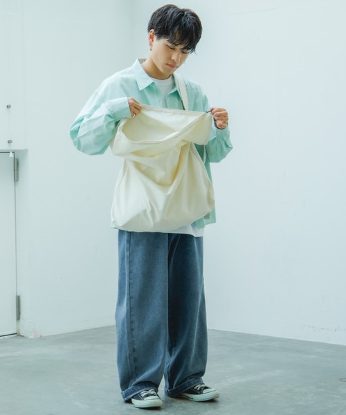 INTER FACTORY（インターファクトリー）の「古謝那伊留 - メッセンジャーバッグ made in INTER FACTORY（ショルダーバッグ・メンズ・ブラック/ナチュラル・FREE）」の10枚目の写真