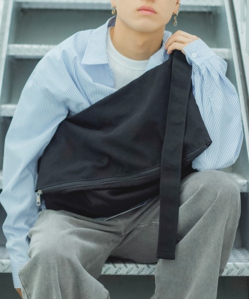 INTER FACTORY（インターファクトリー）の「古謝那伊留 - メッセンジャーバッグ made in INTER FACTORY（ショルダーバッグ・メンズ・ブラック/ナチュラル・FREE）」の6枚目の写真