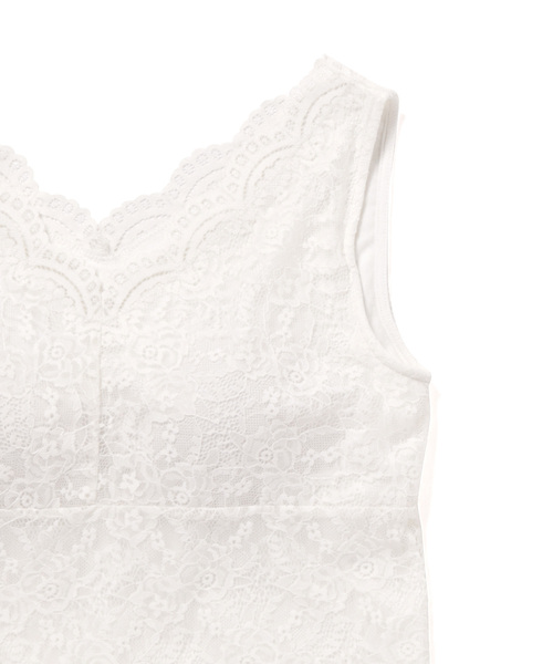 ROPE' PICNIC（ロペピクニック）の「カップ付レースインナー（タンクトップ・レディース・ホワイト/ブラック・38/40）」の3枚目の写真