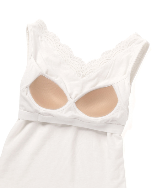 ROPE' PICNIC（ロペピクニック）の「カップ付レースインナー（タンクトップ・レディース・ホワイト/ブラック・38/40）」の5枚目の写真