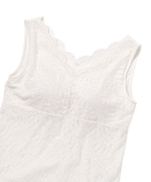 ROPE' PICNIC（ロペピクニック）の「カップ付レースインナー（タンクトップ・レディース・ホワイト/ブラック・38/40）」の7枚目の写真