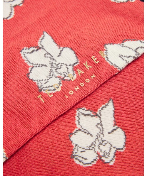 Ted Baker(テッドベーカー)の「BRITESK メンズ ソックス(フラワープリント)(ソックス/靴下・メンズ・オレンジ・O/S)」の2枚目の写真
