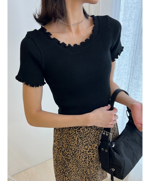 PHILLY（フィリー）の「半袖メロウトップス（Tシャツ/カットソー・レディース・ブラック/ホワイト/パープル・FREE）」の3枚目の写真