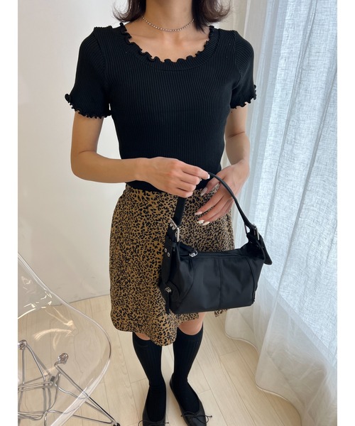 PHILLY（フィリー）の「半袖メロウトップス（Tシャツ/カットソー・レディース・ブラック/ホワイト/パープル・FREE）」の9枚目の写真