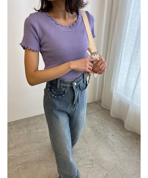 PHILLY（フィリー）の「半袖メロウトップス（Tシャツ/カットソー・レディース・ブラック/ホワイト/パープル・FREE）」の15枚目の写真