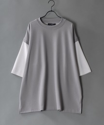 Cut georgette fake layered T-shirt /カット ジョーゼット フェイクレイヤード Tシャツ