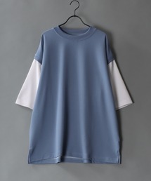 Cut georgette fake layered T-shirt /カット ジョーゼット フェイクレイヤード Tシャツ