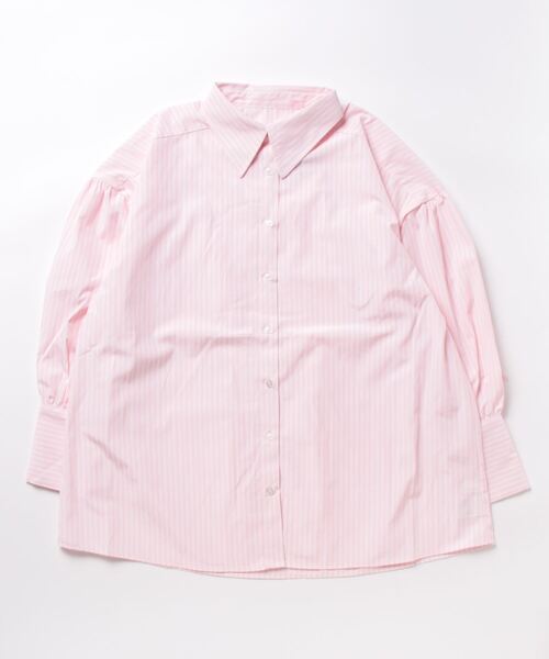 MAJESTIC LEGON(マジェスティックレゴン)の「ドロストロングシャツ(シャツ/ブラウス・レディース・ピンク/ベージュ・MEDIUM)」の2枚目の写真