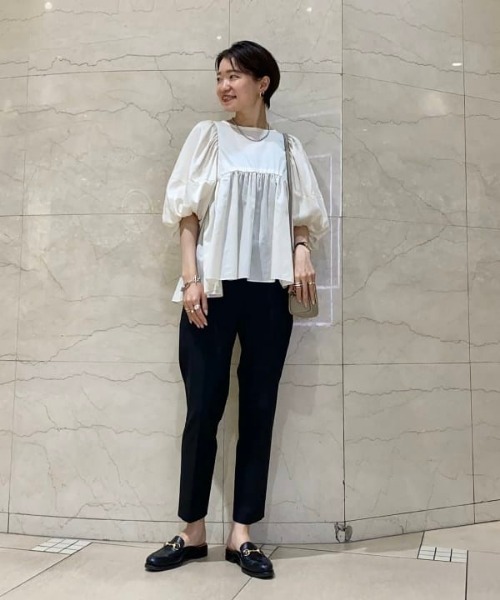 Demi-Luxe BEAMS / コットンサテン パフスリーブブラウス Demi-Luxe BEAMS（デミルクス ビームス）の「Demi-Luxe BEAMS