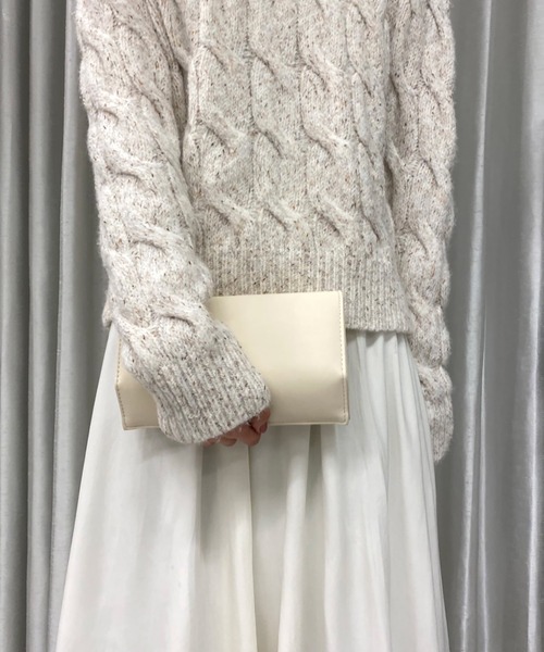 Olu.（オルドット）の「レザータッチレターバッグ（ハンドバッグ・レディース・イエロー/アイボリー/ブルーグレー・FREE）」の6枚目の写真