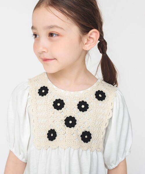 BRANSHES(ブランシェス)の「かぎ針編みモチーフTシャツ(Tシャツ/カットソー・キッズ・マスタード/オフホワイト・90/120/150/130/140/100/110)」の21枚目の写真