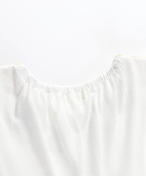 BRANSHES(ブランシェス)の「かぎ針編みモチーフTシャツ(Tシャツ/カットソー・キッズ・マスタード/オフホワイト・90/120/150/130/140/100/110)」の9枚目の写真