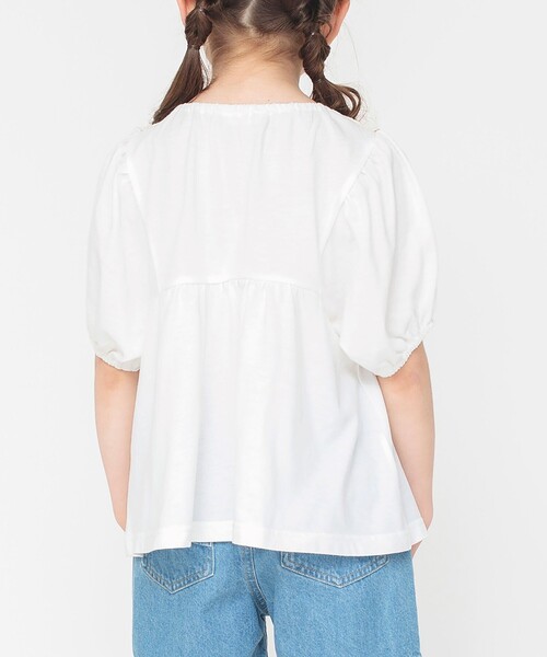 BRANSHES(ブランシェス)の「かぎ針編みモチーフTシャツ(Tシャツ/カットソー・キッズ・マスタード/オフホワイト・90/120/150/130/140/100/110)」の18枚目の写真