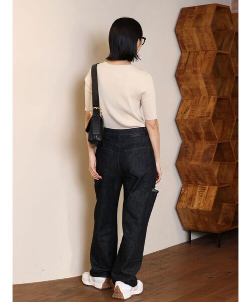 LAGUNAMOON（ラグナムーン）の「アシンメトリーネックラインニットプルオーバー（ニット/セーター・レディース・オリーブ/アイボリー/ブルー/ブラック・FREE）」の6枚目の写真