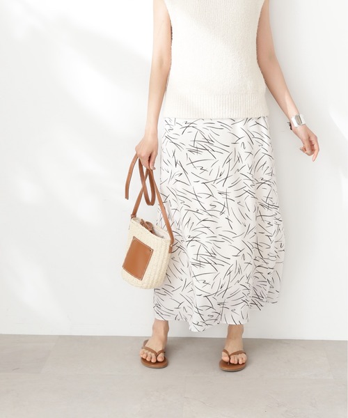 N.（N. Natural Beauty Basic）（エヌエヌナチュラルビューティーベーシック）の「【S Size Line】◆モノトーンプリントスカート（スカート・レディース・ホワイト系その他/ブラック系その他・SMALL/MEDIUM）」の15枚目の写真