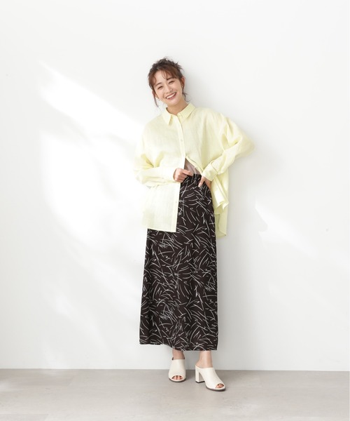 N.（N. Natural Beauty Basic）（エヌエヌナチュラルビューティーベーシック）の「【S Size Line】◆モノトーンプリントスカート（スカート・レディース・ホワイト系その他/ブラック系その他・SMALL/MEDIUM）」の7枚目の写真