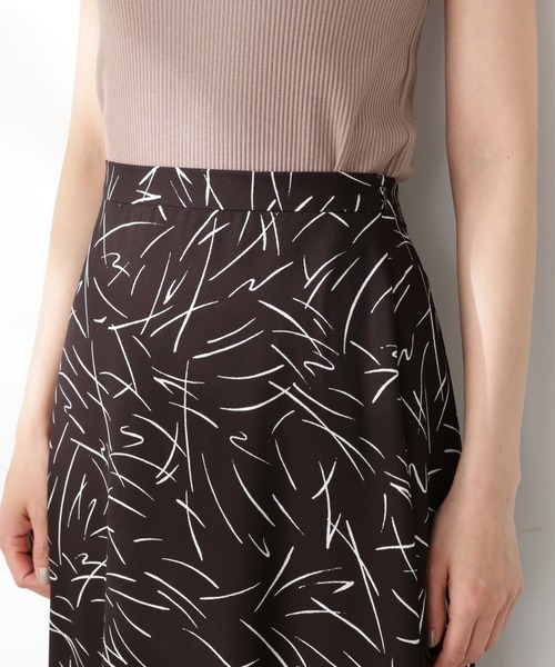 N.（N. Natural Beauty Basic）（エヌエヌナチュラルビューティーベーシック）の「【S Size Line】◆モノトーンプリントスカート（スカート・レディース・ホワイト系その他/ブラック系その他・SMALL/MEDIUM）」の6枚目の写真