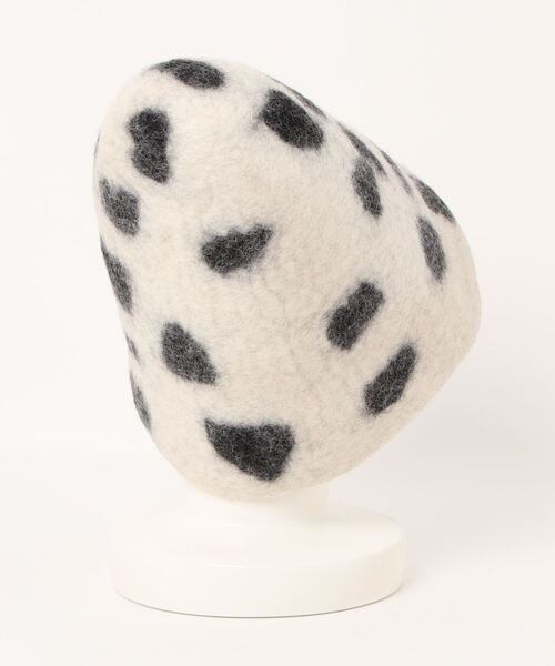 チャイハネ（チャイハネ）の「【チャイハネ】サウナアニマルフェルトハット（ハット・レディース・レオパード/ホワイト×ブラック・FREE）」の4枚目の写真