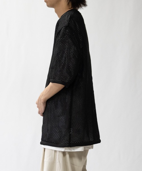 JOHN'S CLOSET(ジョンズクローゼット)の「【i】天竺Tシャツ×ビッグメッシュニット アンサンブル(ニット/セーター・メンズ・ブラック/ベージュ/チャコールグレー・X-LARGE/LARGE/MEDIUM)」の15枚目の写真