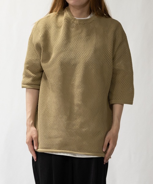 JOHN'S CLOSET(ジョンズクローゼット)の「【i】天竺Tシャツ×ビッグメッシュニット アンサンブル(ニット/セーター・メンズ・ブラック/ベージュ/チャコールグレー・X-LARGE/LARGE/MEDIUM)」の20枚目の写真