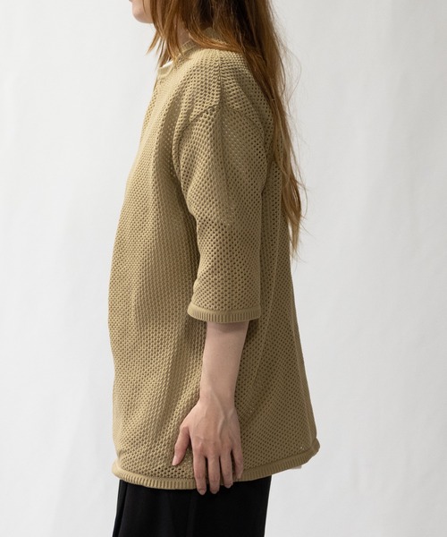 JOHN'S CLOSET(ジョンズクローゼット)の「【i】天竺Tシャツ×ビッグメッシュニット アンサンブル(ニット/セーター・メンズ・ブラック/ベージュ/チャコールグレー・X-LARGE/LARGE/MEDIUM)」の16枚目の写真