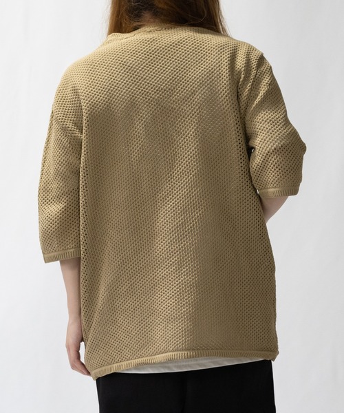 JOHN'S CLOSET(ジョンズクローゼット)の「【i】天竺Tシャツ×ビッグメッシュニット アンサンブル(ニット/セーター・メンズ・ブラック/ベージュ/チャコールグレー・X-LARGE/LARGE/MEDIUM)」の9枚目の写真