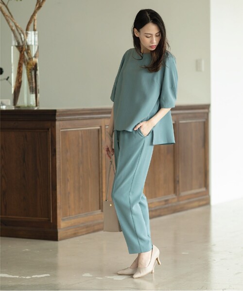 OPAQUE.CLIP（オペークドットクリップ）の「◆セットアップ対応 ランタンスリーブブラウス【洗濯機洗い可/イージーケア/ストレッチ】（シャツ/ブラウス・レディース・ボルドー/ライトグレー/ブラック/ライトブルー・36/42/40/38）」の16枚目の写真