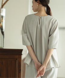 OPAQUE.CLIP | セットアップ対応 ランタンスリーブブラウス【洗濯機洗い可/イージーケア/ストレッチ】(シャツ/ブラウス)