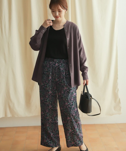 URBAN RESEARCH DOORS（アーバンリサーチドアーズ）の「バンドカラーワイドシャツ（シャツ/ブラウス・レディース・ダークブラウン/カーキ/ブラウン系その他・MEDIUM）」の22枚目の写真