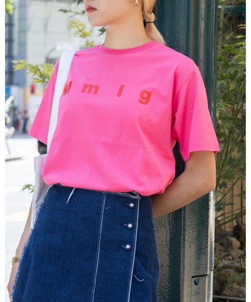 87mm（87mm）の「【UNISEX】Mmlg／BETWEEN T 2977163（Tシャツ/カットソー・レディース・ホワイト/ネイビー/ピンク・SMALL/MEDIUM/LARGE）」の3枚目の写真