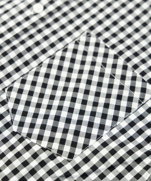 NYLAUS（ナイラス）の「レギュラーフィット ボタンダウン ロングスリーブ 平織チェック柄シャツ（シャツ/ブラウス・メンズ・グレー系/ブラック系1/ブラック系2/レッド系/ネイビー系/ブルー系・M/L/LL）」の8枚目の写真
